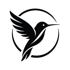 Hummingbird silhouette vector illustration, hummingbird silhouette vector, hummingbird silhouette set, isolated hummingbird silhouette © VectorEliteX