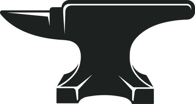 Blacksmith anvil vector illustration isolated on white background heavy iron metal block forge icon symbol graphic design