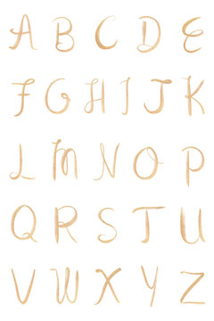 Png calligraphy capital alphabet set typography font