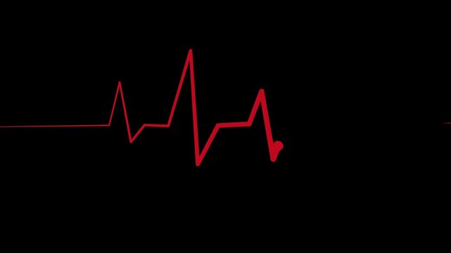 Heartbeat line pulse waveform medical concept health monitor background simple minimal design animation