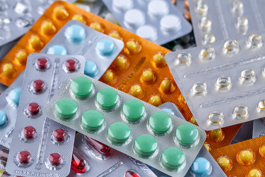 Variety of medicines and drugs.Medicine and healthcare conceptPill for the prescription and treatment various diseases chemistry