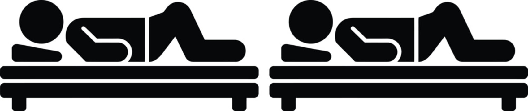 Two black gsm antenna signal icons on a bar