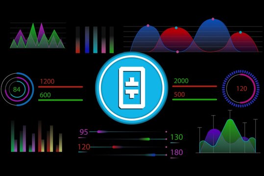 theta token-theta network cryptocurrency images on digital background. 3d illustration.