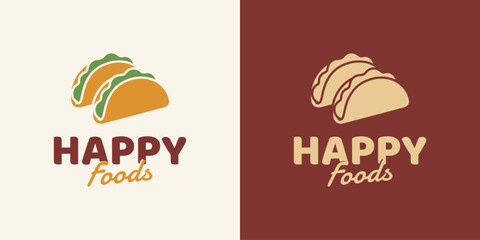 Fototapeta premium Fast food vector logo design with a modern, simple, clean, and abstract style. Icons for businesses, restaurants, and personal branding.
