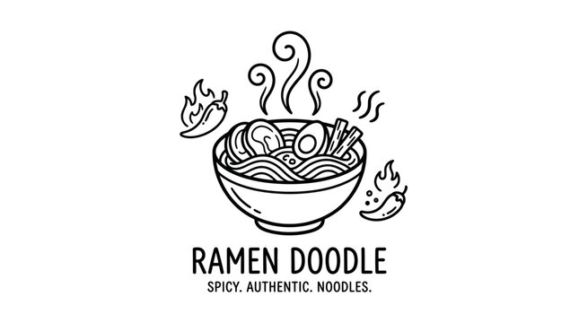 Ramen noodle bowl with steam rising.