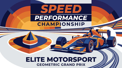 Obraz premium Speed Performance Championship Elite Motorsport Geometric Grand Prix