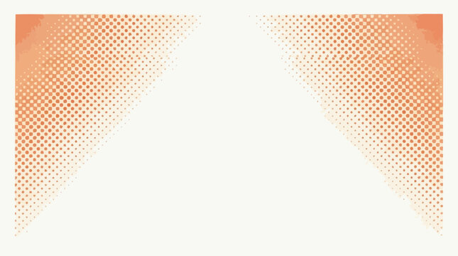 Orange halftone frame vector, retro comic book border with dot gradient pattern, vibrant pop art background for poster design and social media