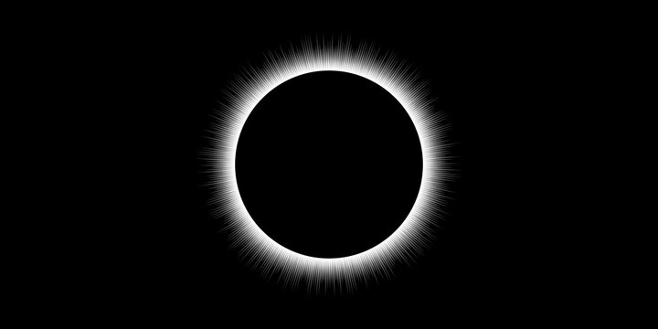 Space Eclipse Horizon Landscape Vector Beautiful vector landscape showing an eclipse over a distant planetary horizon, perfect for space exploration and science fiction themes