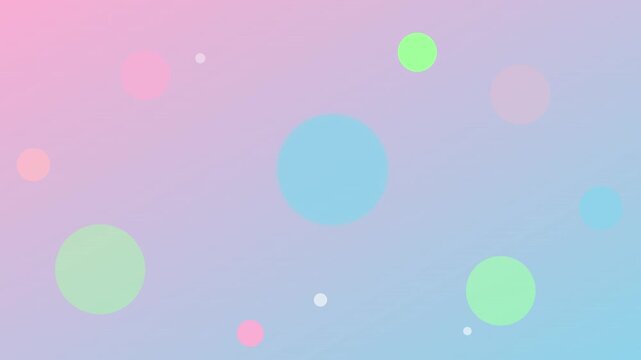 playful candy pastel floating bubbles vector motion graphic