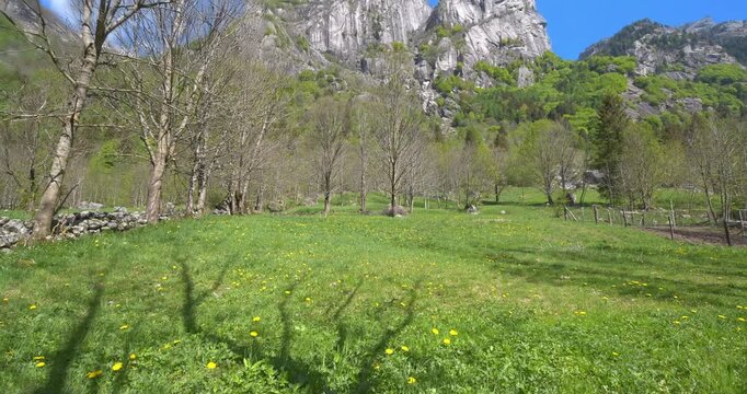 Spring landscape in the Mello valley