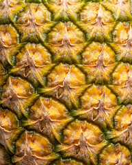 Fototapeta premium Ripe Pineapple Skin Geometric Hexagonal Texture Macro Close Up