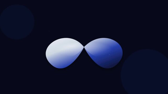 liquid mercury sphere morphing into modern infinity loop
