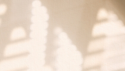 Obraz premium Aesthetic beige window shadow background