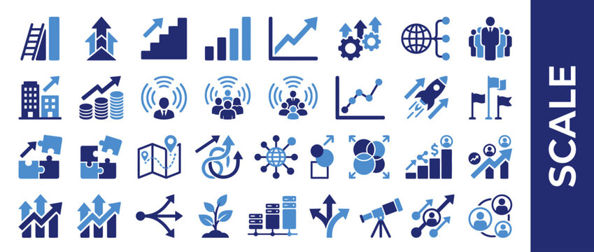 Business Growth Icons Set