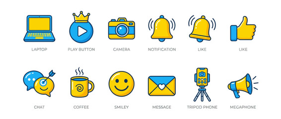 Fototapeta premium Digital Icons Collection