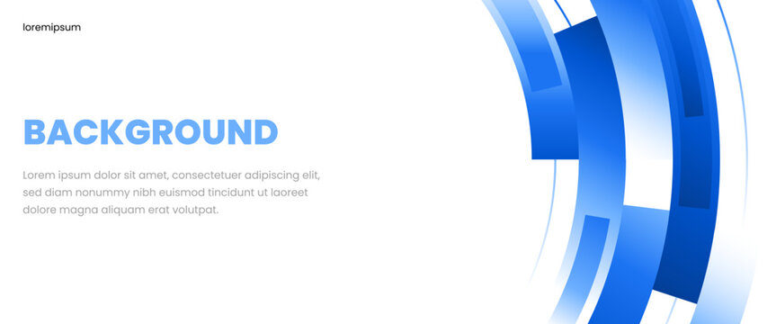 Modern Abstract Blue Corporate Technology Background with Circular Geometric Shapes
