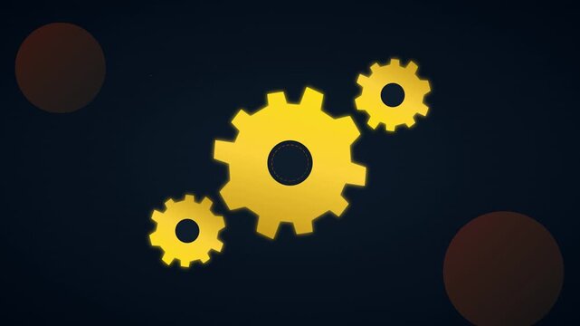 luxurious corporate cogwheel efficiency motion background