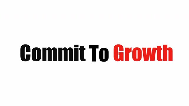 Commit To Growth Motivational Text Animation