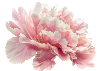 Fototapeta premium Pink peony flower bouquet in full bloom with delicate petals isolated on transparent background