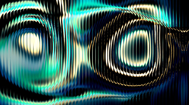 Abstract wave interference pattern with luminous optical ripples creating futuristic technology background for artificial intelligence quantum computing data visualization and digital innovation