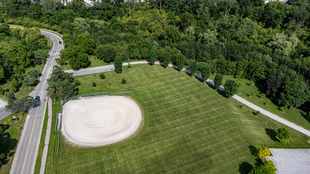 Aerial view of Hidden Valley Park in Burlington.