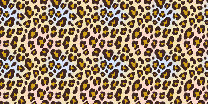 Vibrant leopard print on a gradient background