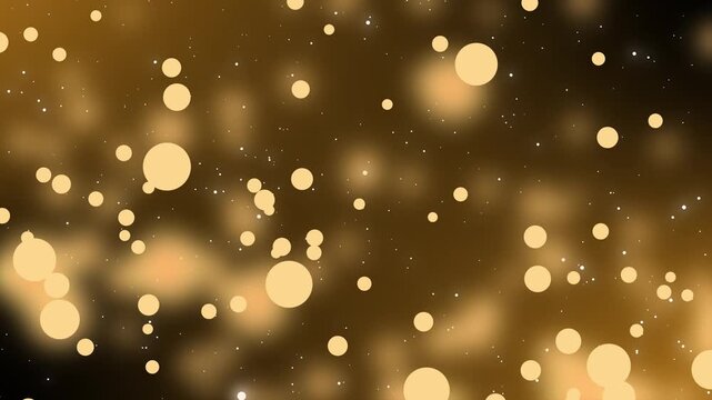 Abstract background scattered glowing bokeh circles animation