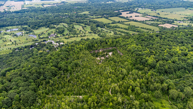 Aerial view of Mount Nemo Conservation Area in Ontario.