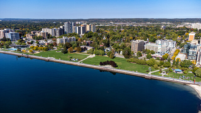 Aerial view of Spencer Smith Park in Burlington.
