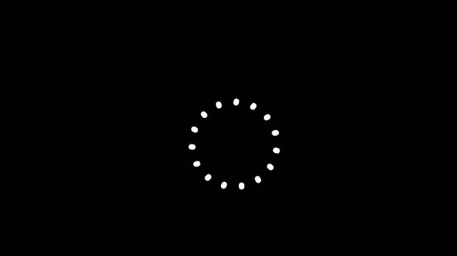 Animated Circular Progress Ring on Transparent Background, Modern Loading Indicator Motion Graphic, Alpha Channel.