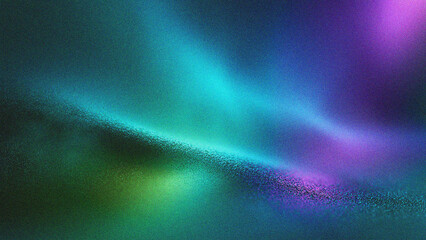 Vibrant grainy aurora borealis abstract background with streaky lights © Abulhashem