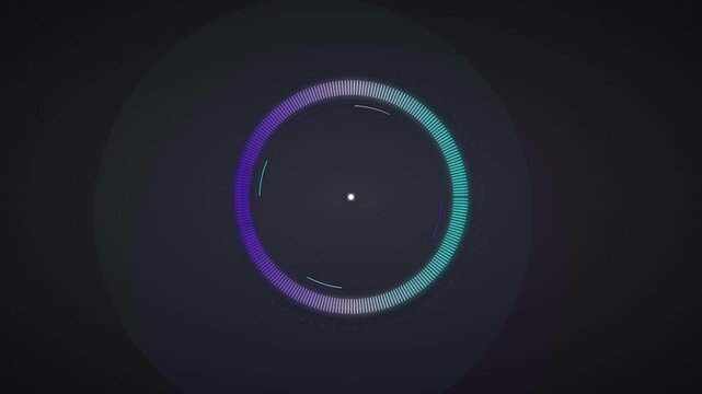 Professional Graphite Grey Minimalist Circular Equalizer Display