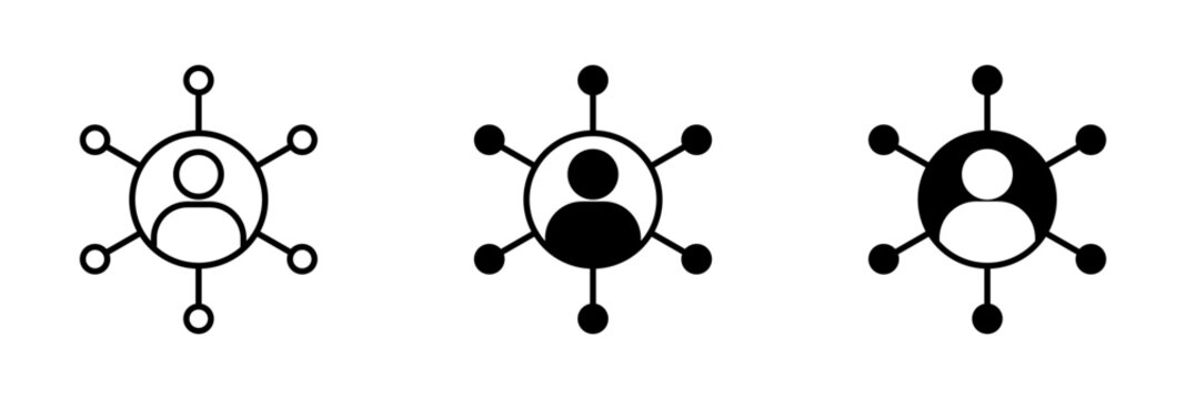 Affiliate Marketing and Referral Network Icon Set