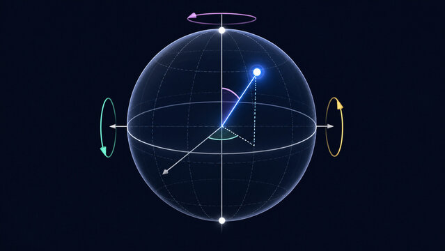 Bloch Sphere Qubit Superposition State Visualization