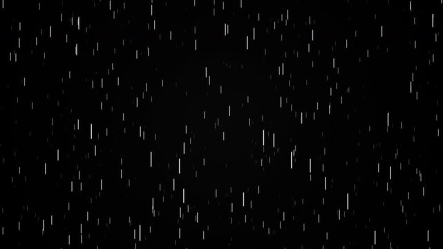 Abstract Matrix Digital Rain Background With Falling White Data Lines 4k Loop Motion Graphics