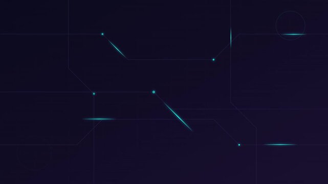 professional tech vector circuit data flow animation