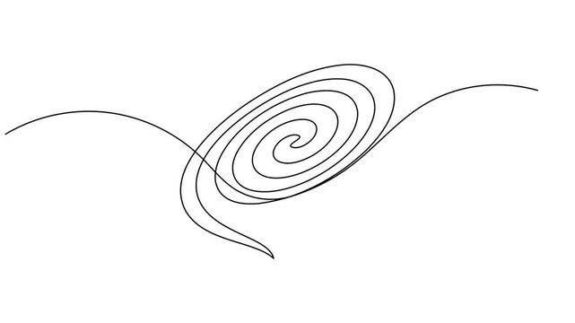 Space black hole and galaxy cosmic orbit icon sign motion graphic continuous one line drawing on white background minimalist single art video intros and technology explanations symbol animation video