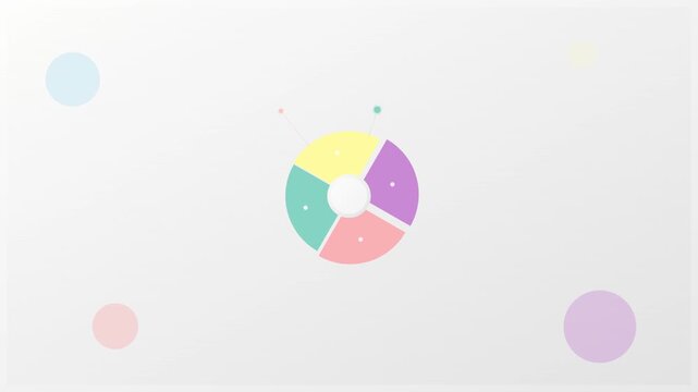 pulsing pie chart data segment motion background
