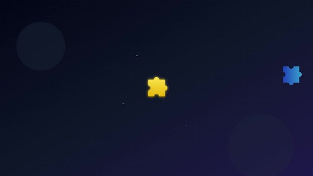 Puzzle Piece Solution Teamwork Strategy Geometric Background