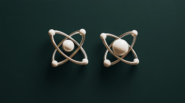 Molecular structure of glucos visualized in 3D model on dark surface