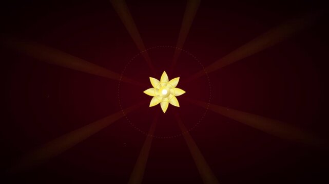 maroon and gold sacred geometry mandala rich animation