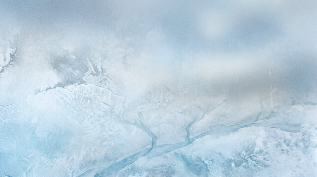 Crisp arctic ice and pale frost blue textured gradient background with natural glacier melt and winter sky tones using grainy noise effect for clean technology and environmental preservation design pr