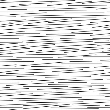 Seamless monochrome abstract pattern with horizontal glitch lines and digital noise texture. Black, grey, and white chaotic lines vector background for textile, fabric, and web design