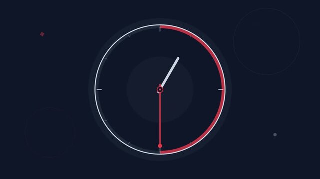 minimal geometric clock time management vector graphic