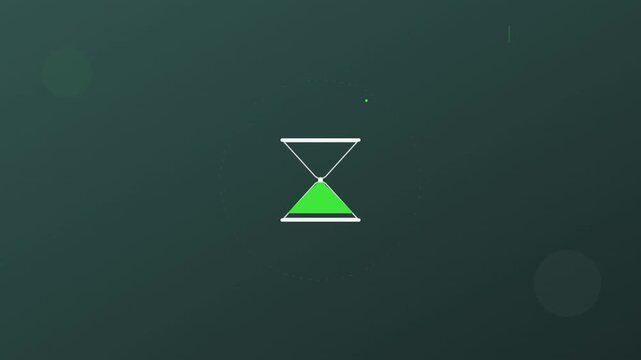 Minimalist Flat Hourglass Timer Clean Tech Vector Animation