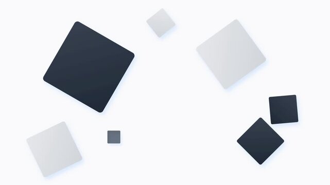 Minimalist Flat Tech Geometric Floating Square Graphic Loop