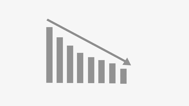 Revenue negative Analytics Animation with Rising Business Performance Graph