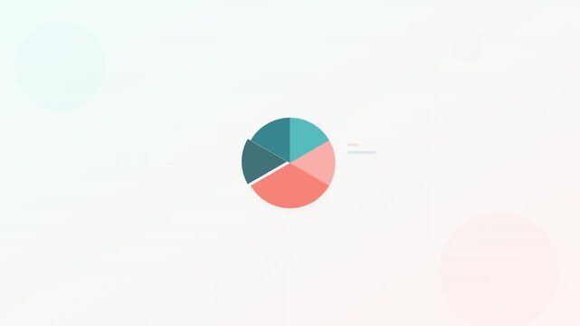 Minimalist Pie Chart Data Visualization Statistics Business Animation