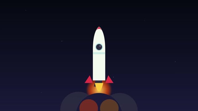 rocket launch smoke puff trail animation loop