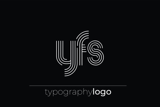 YFS modern geometric typography logo